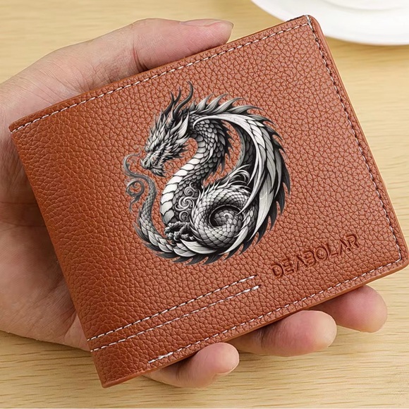 Brown Dragon leather Wallet for Men - Picture 3 of 4